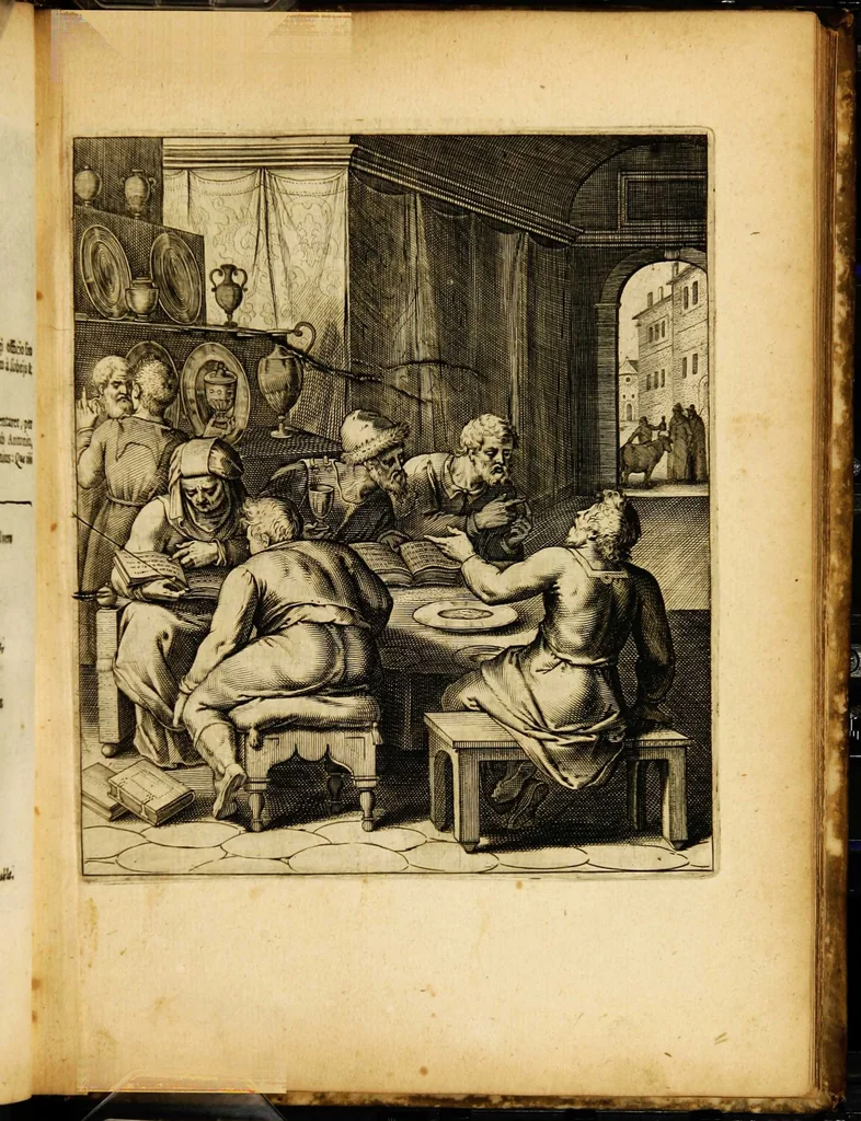 An illustration from Quinti Horatii Flacci emblemata: imaginibus in aes incisis, notisq[ue] illustrata, 1612, leaf 69