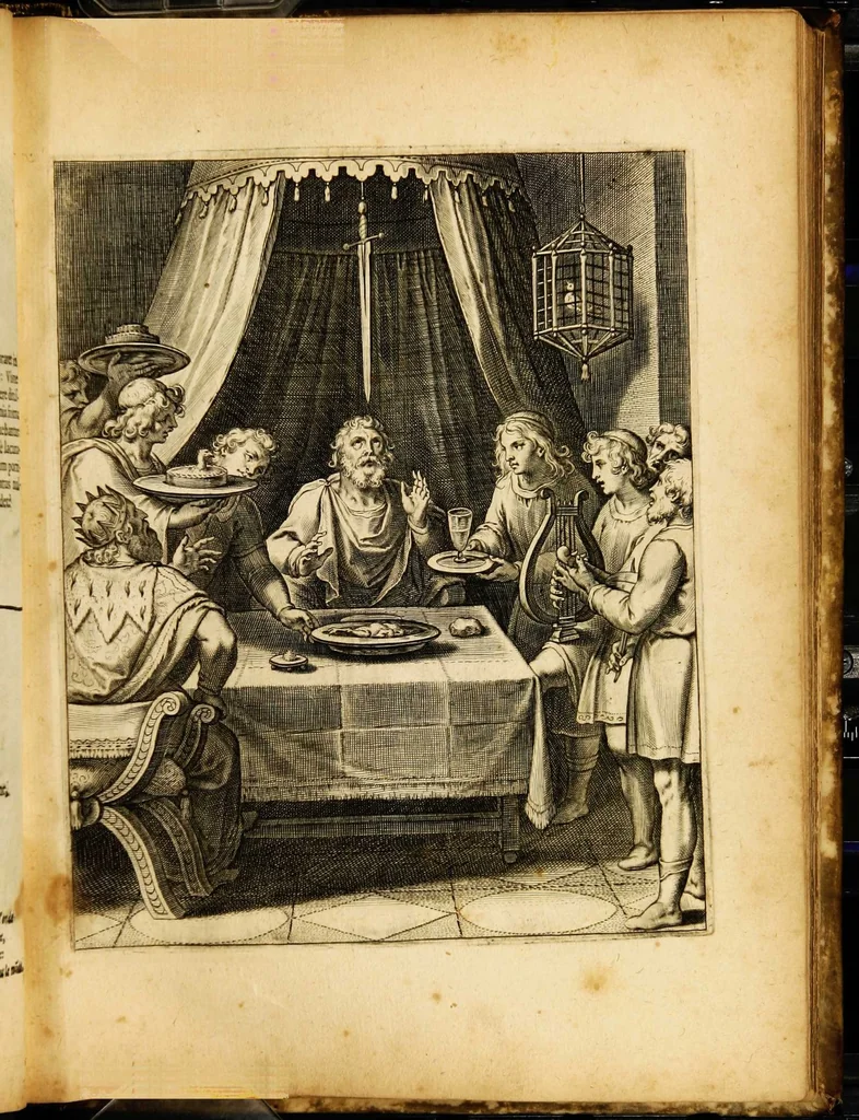 An illustration from Quinti Horatii Flacci emblemata: imaginibus in aes incisis, notisq[ue] illustrata, 1612, leaf 79
