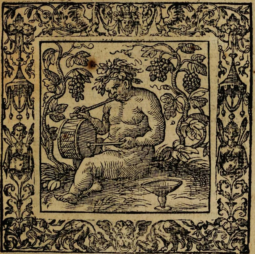 An illustration from Omnia Andreae Alciati v.c. emblemata [electronic resource]: cum commentariis, quibus emblematum omnium aperta origine, mens auctoris explicatur, & obscura omnia dubiáque illustrantur, 1581, leaf 141