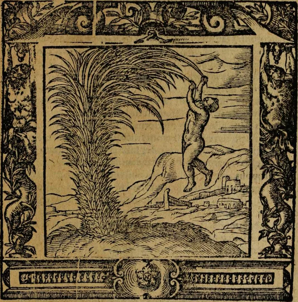An illustration from Omnia Andreae Alciati v.c. emblemata [electronic resource]: cum commentariis, quibus emblematum omnium aperta origine, mens auctoris explicatur, & obscura omnia dubiáque illustrantur, 1581, leaf 191