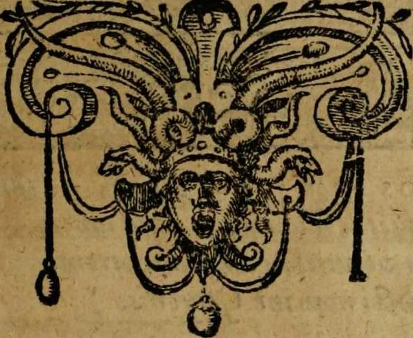 An illustration from Omnia Andreae Alciati v.c. emblemata [electronic resource]: cum commentariis, quibus emblematum omnium aperta origine, mens auctoris explicatur, & obscura omnia dubiáque illustrantur, 1581, leaf 203