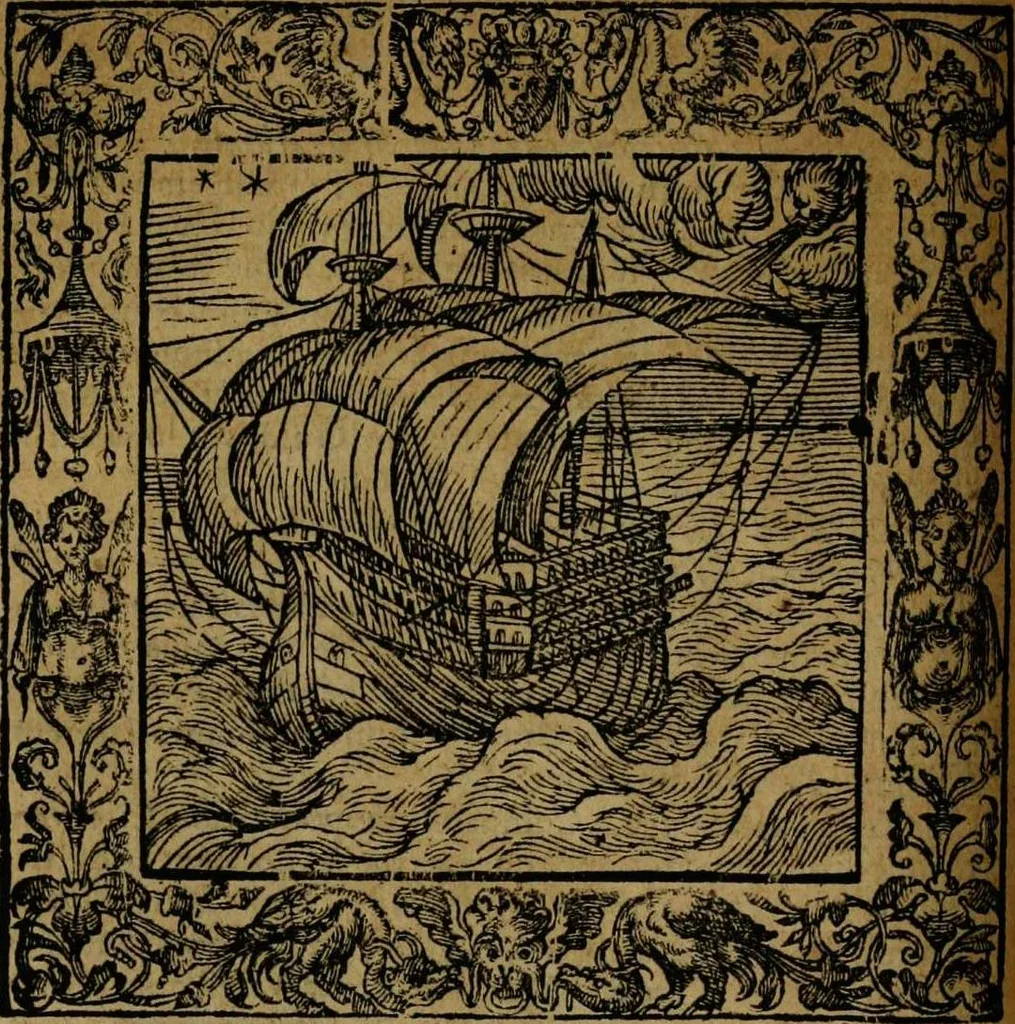 An illustration from Omnia Andreae Alciati v.c. emblemata [electronic resource]: cum commentariis, quibus emblematum omnium aperta origine, mens auctoris explicatur, & obscura omnia dubiáque illustrantur, 1581, leaf 214