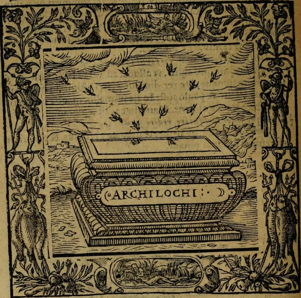 An illustration from Omnia Andreae Alciati v.c. emblemata [electronic resource]: cum commentariis, quibus emblematum omnium aperta origine, mens auctoris explicatur, & obscura omnia dubiáque illustrantur, 1581, leaf 238