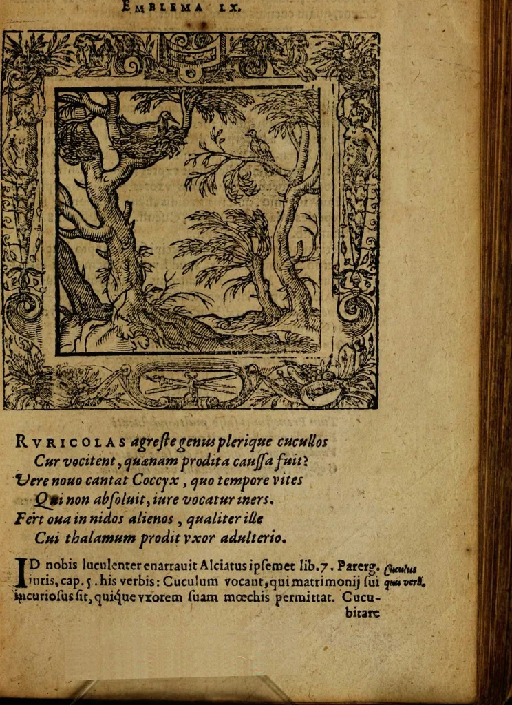 An illustration from Omnia Andreae Alciati v.c. emblemata [electronic resource]: cum commentariis, quibus emblematum omnium aperta origine, mens auctoris explicatur, & obscura omnia dubiáque illustrantur, 1581, leaf 263