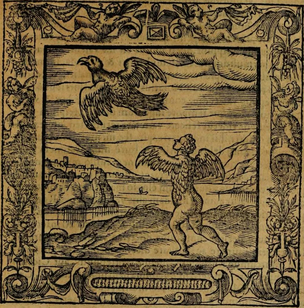 An illustration from Omnia Andreae Alciati v.c. emblemata [electronic resource]: cum commentariis, quibus emblematum omnium aperta origine, mens auctoris explicatur, & obscura omnia dubiáque illustrantur, 1581, leaf 331