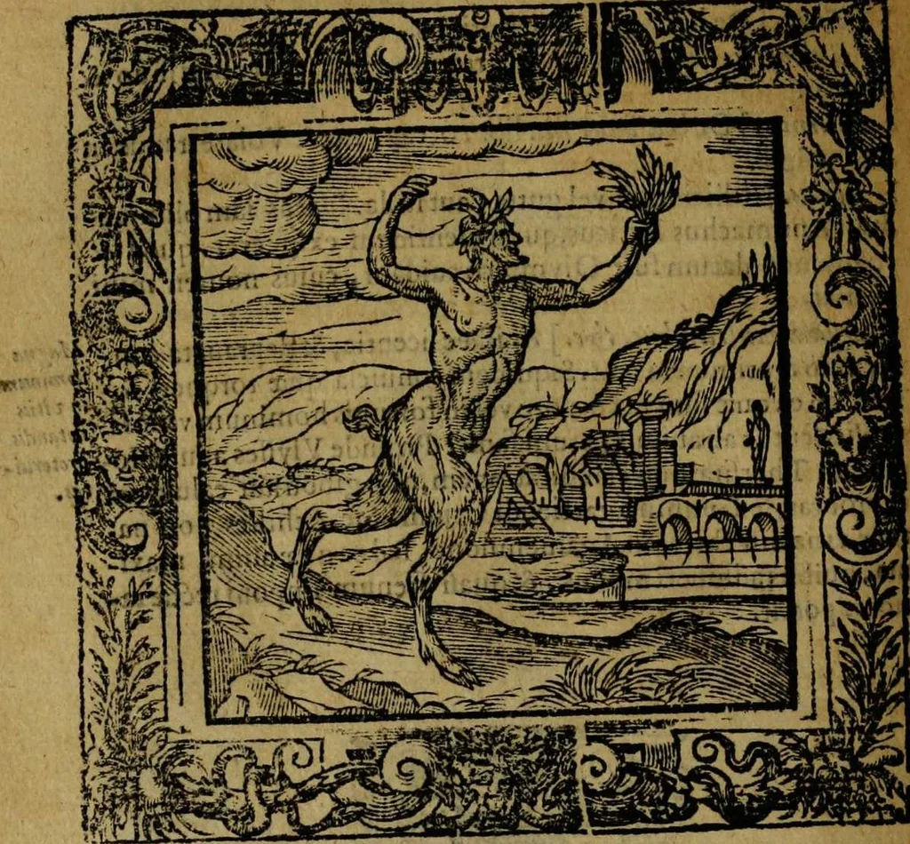 An illustration from Omnia Andreae Alciati v.c. emblemata [electronic resource]: cum commentariis, quibus emblematum omnium aperta origine, mens auctoris explicatur, & obscura omnia dubiáque illustrantur, 1581, leaf 368