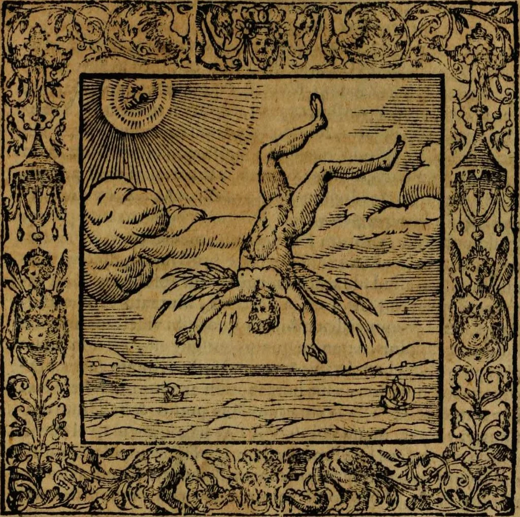 An illustration from Omnia Andreae Alciati v.c. emblemata [electronic resource]: cum commentariis, quibus emblematum omnium aperta origine, mens auctoris explicatur, & obscura omnia dubiáque illustrantur, 1581, leaf 389