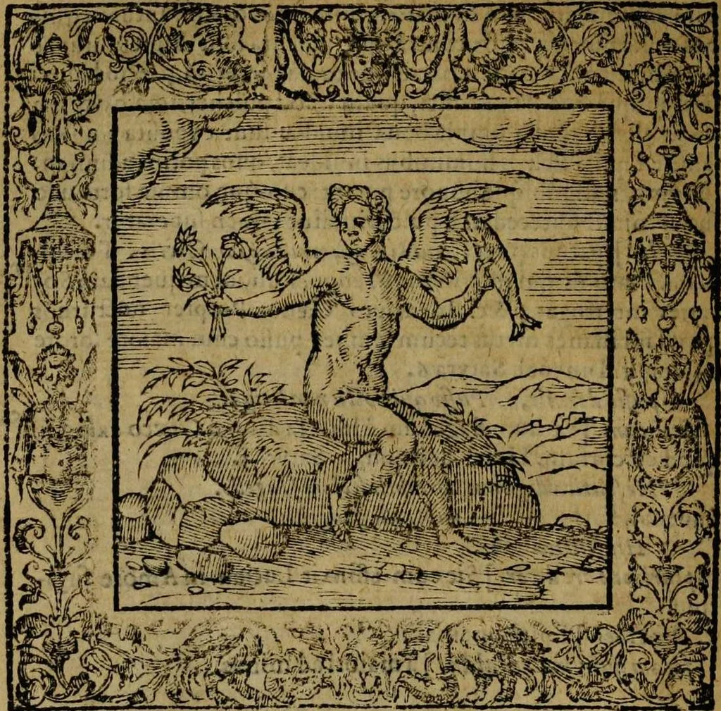 An illustration from Omnia Andreae Alciati v.c. emblemata [electronic resource]: cum commentariis, quibus emblematum omnium aperta origine, mens auctoris explicatur, & obscura omnia dubiáque illustrantur, 1581, leaf 400