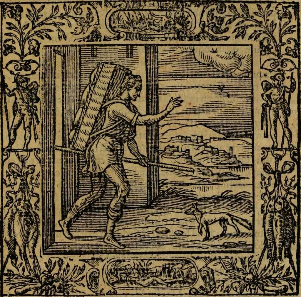 An illustration from Omnia Andreae Alciati v.c. emblemata [electronic resource]: cum commentariis, quibus emblematum omnium aperta origine, mens auctoris explicatur, & obscura omnia dubiáque illustrantur, 1581, leaf 481