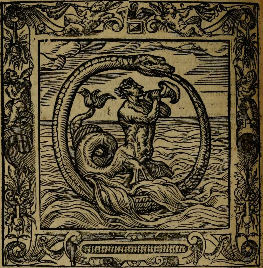 An illustration from Omnia Andreae Alciati v.c. emblemata [electronic resource]: cum commentariis, quibus emblematum omnium aperta origine, mens auctoris explicatur, & obscura omnia dubiáque illustrantur, 1581, leaf 502