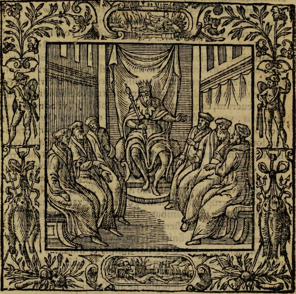 An illustration from Omnia Andreae Alciati v.c. emblemata [electronic resource]: cum commentariis, quibus emblematum omnium aperta origine, mens auctoris explicatur, & obscura omnia dubiáque illustrantur, 1581, leaf 541