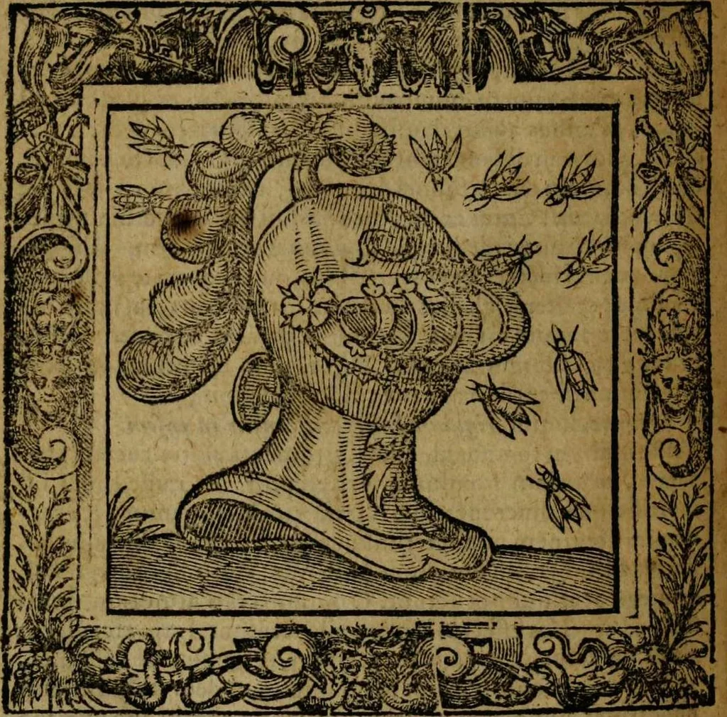 An illustration from Omnia Andreae Alciati v.c. emblemata [electronic resource]: cum commentariis, quibus emblematum omnium aperta origine, mens auctoris explicatur, & obscura omnia dubiáque illustrantur, 1581, leaf 634