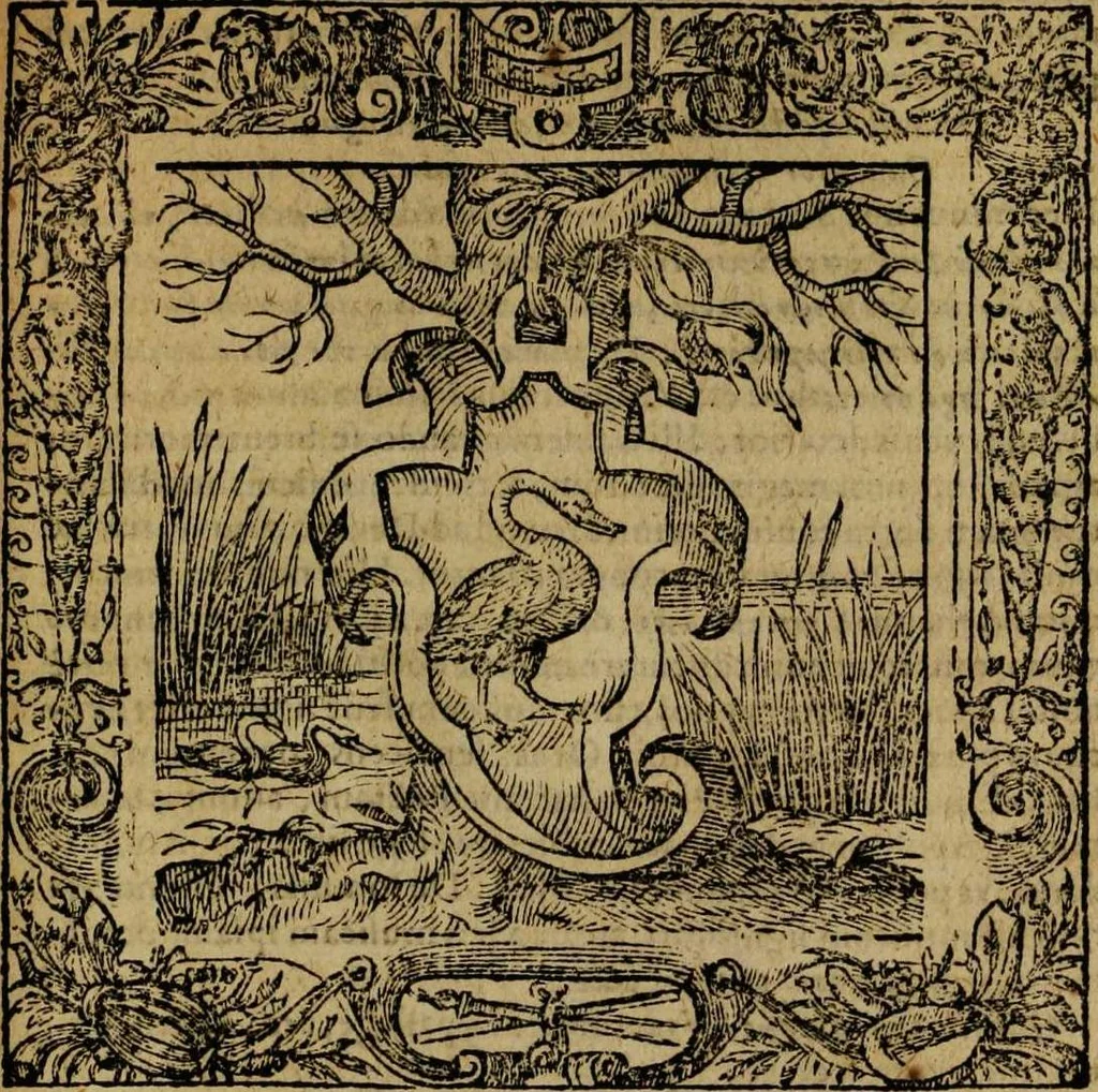 An illustration from Omnia Andreae Alciati v.c. emblemata [electronic resource]: cum commentariis, quibus emblematum omnium aperta origine, mens auctoris explicatur, & obscura omnia dubiáque illustrantur, 1581, leaf 661