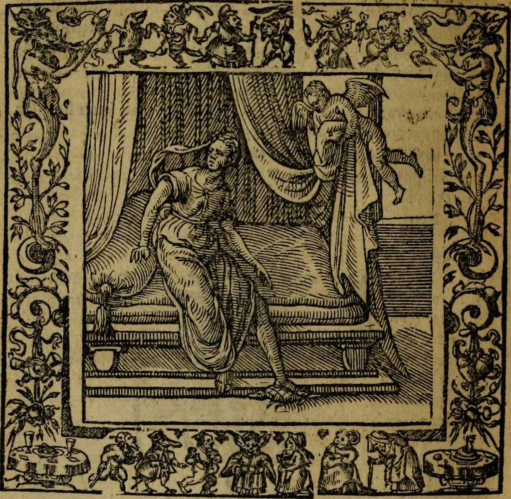 An illustration from Omnia Andreae Alciati v.c. emblemata [electronic resource]: cum commentariis, quibus emblematum omnium aperta origine, mens auctoris explicatur, & obscura omnia dubiáque illustrantur, 1581, leaf 700