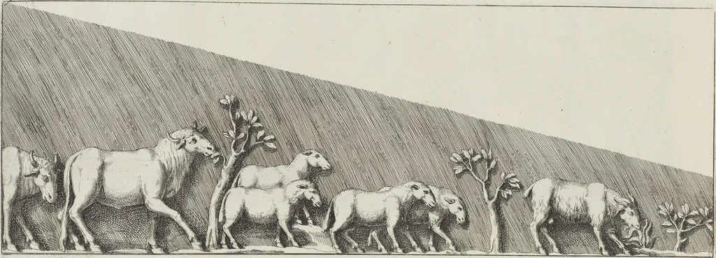 An illustration from Colonna Traiana eretta dal Senato, e popolo romano all'imperatore Traiano Avgvsto nel svo foro in Roma [electronic resource]: scolpita con l'historie della gverra dacica la prima e la seconda espeditione, e vittoria contro il re Decebalo, 1673, leaf 251