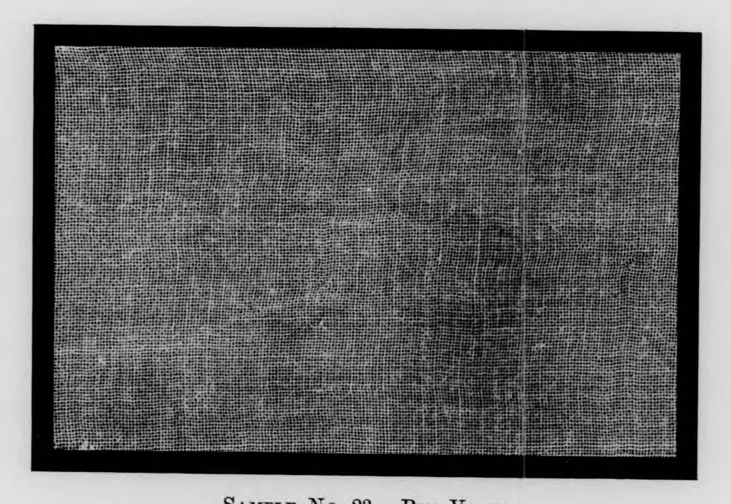 An illustration from 100 imported cotton cloths [microform] : showing cloth particulars, invoice prices in 1913 and 1920, and rates of duty applicable under acts of 1909, 1913, and 1922, 1923, leaf 30