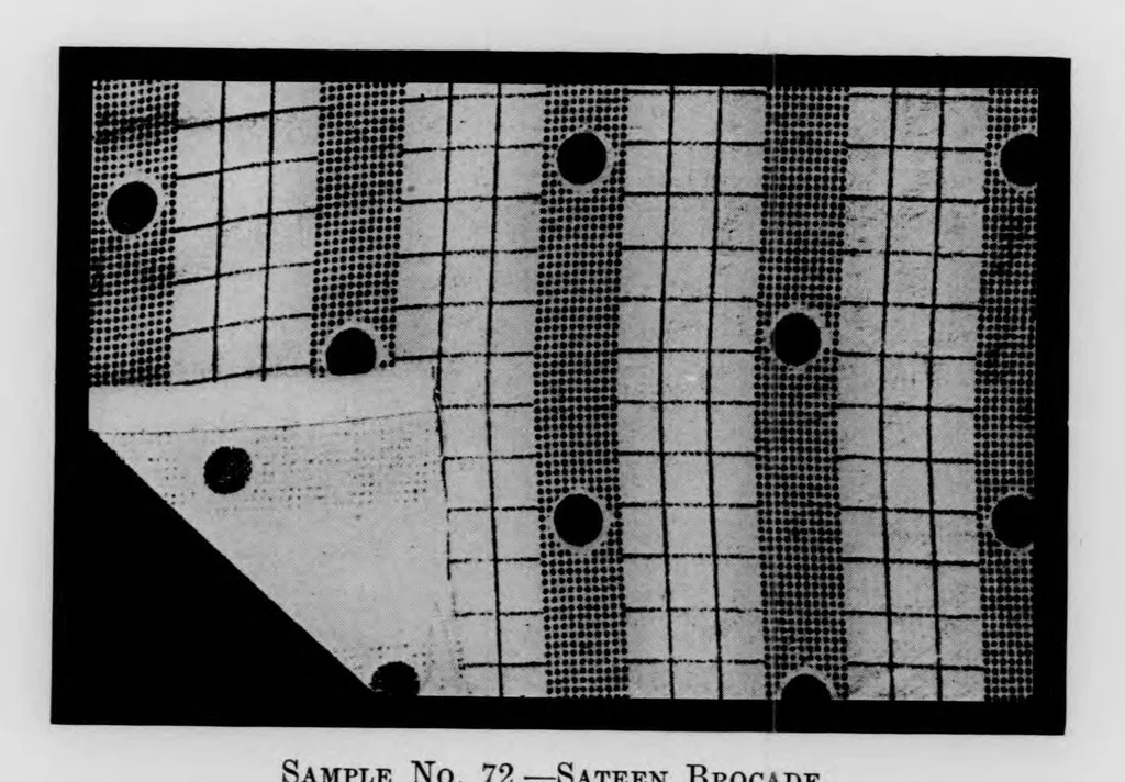 An illustration from 100 imported cotton cloths [microform] : showing cloth particulars, invoice prices in 1913 and 1920, and rates of duty applicable under acts of 1909, 1913, and 1922, 1923, leaf 42