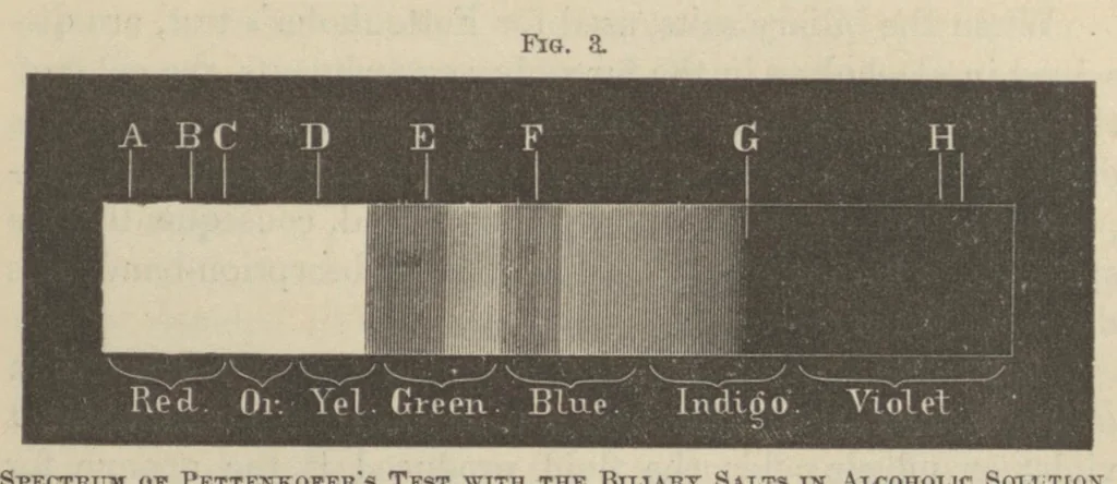 An illustration from On the spectrum of bile : a paper read before the New York Academy of Medicine, January 8, 1874, 1874, leaf 16