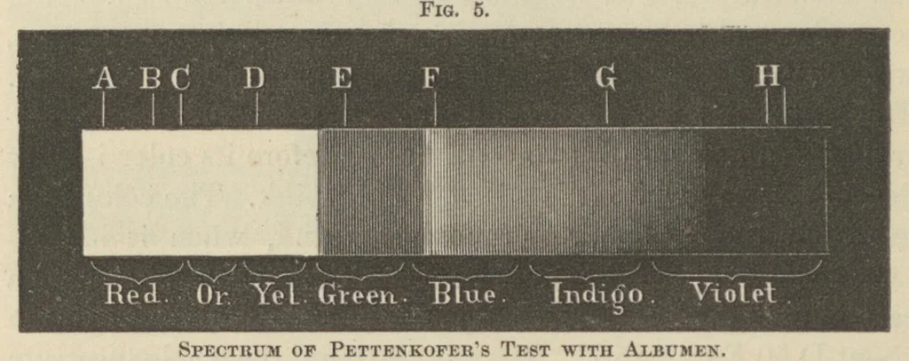 An illustration from On the spectrum of bile : a paper read before the New York Academy of Medicine, January 8, 1874, 1874, leaf 21
