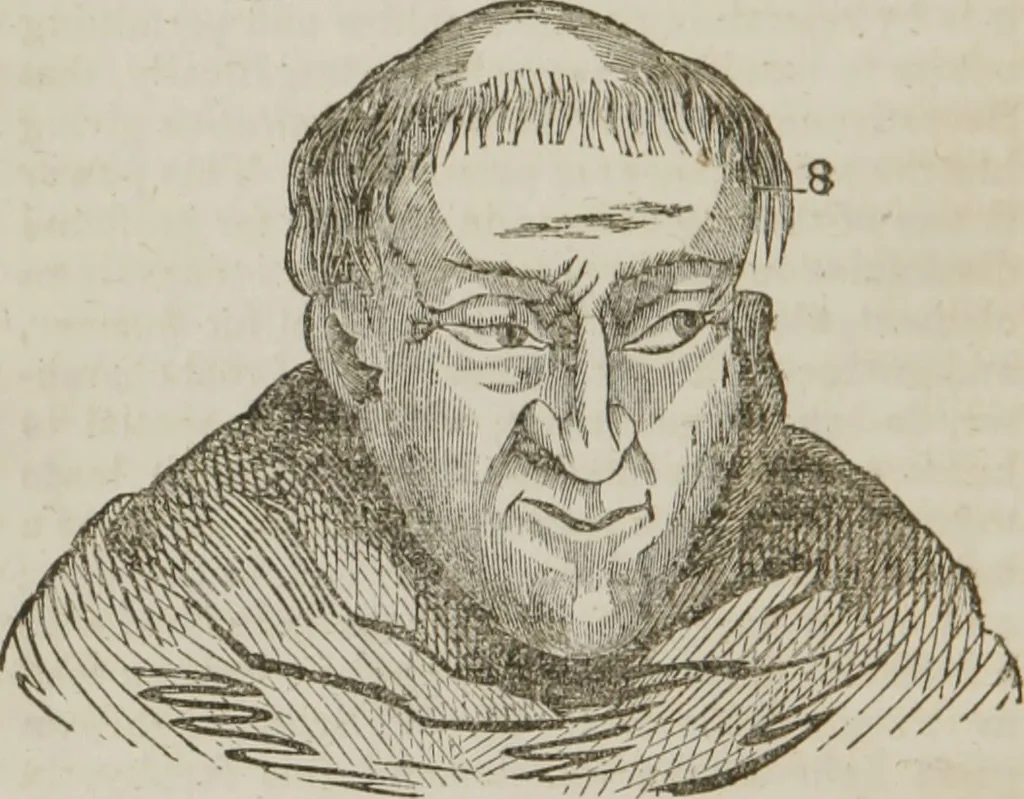 An illustration from Elements of phrenology, 1845, leaf 103