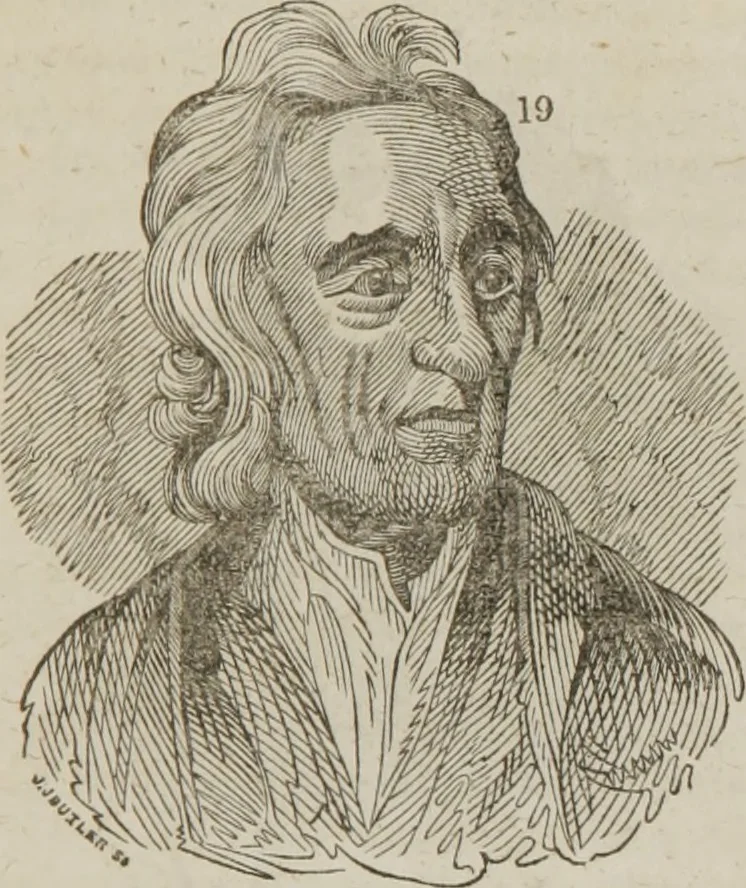 An illustration from Elements of phrenology, 1845, leaf 132