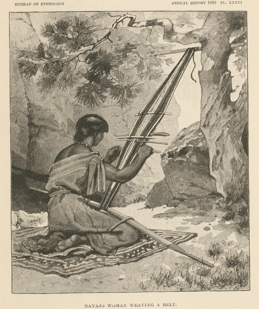 An illustration from Navajo weavers, 1885, leaf 20