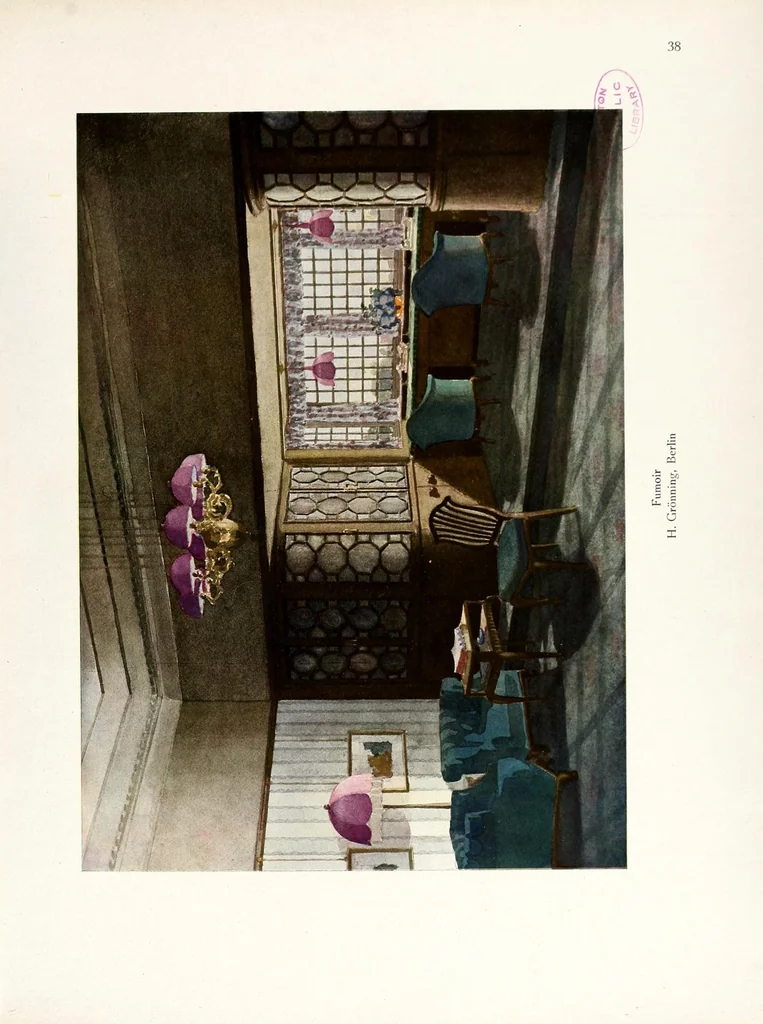An illustration from 120 intérieurs en couleurs : suite de la couleur dans l'habitation, leaf 87