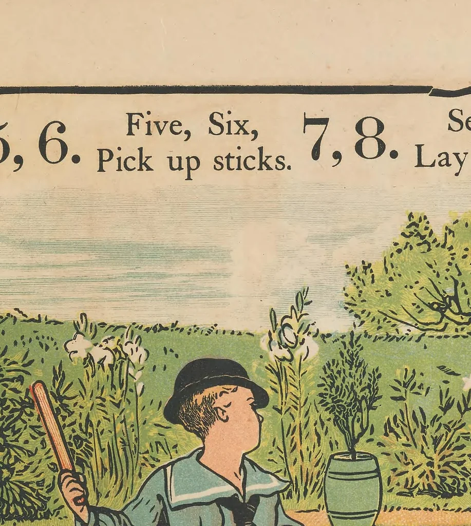 An illustration from 1, 2, buckle my shoe, 1869, leaf 3