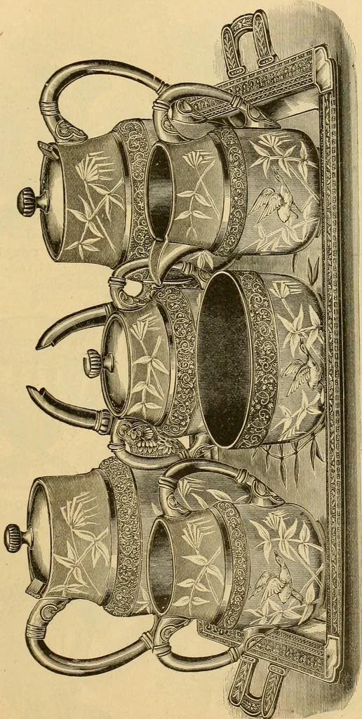 An illustration from 13th annual illustrated catalog, 1889 ... containing illustrations and prices of a few leading and staple styles of diamonds, watches, jewelry, silverware, clocks, canes, umbrellas, opera glasses, gold spectacles, eye glasses, etc., 1889, leaf 100