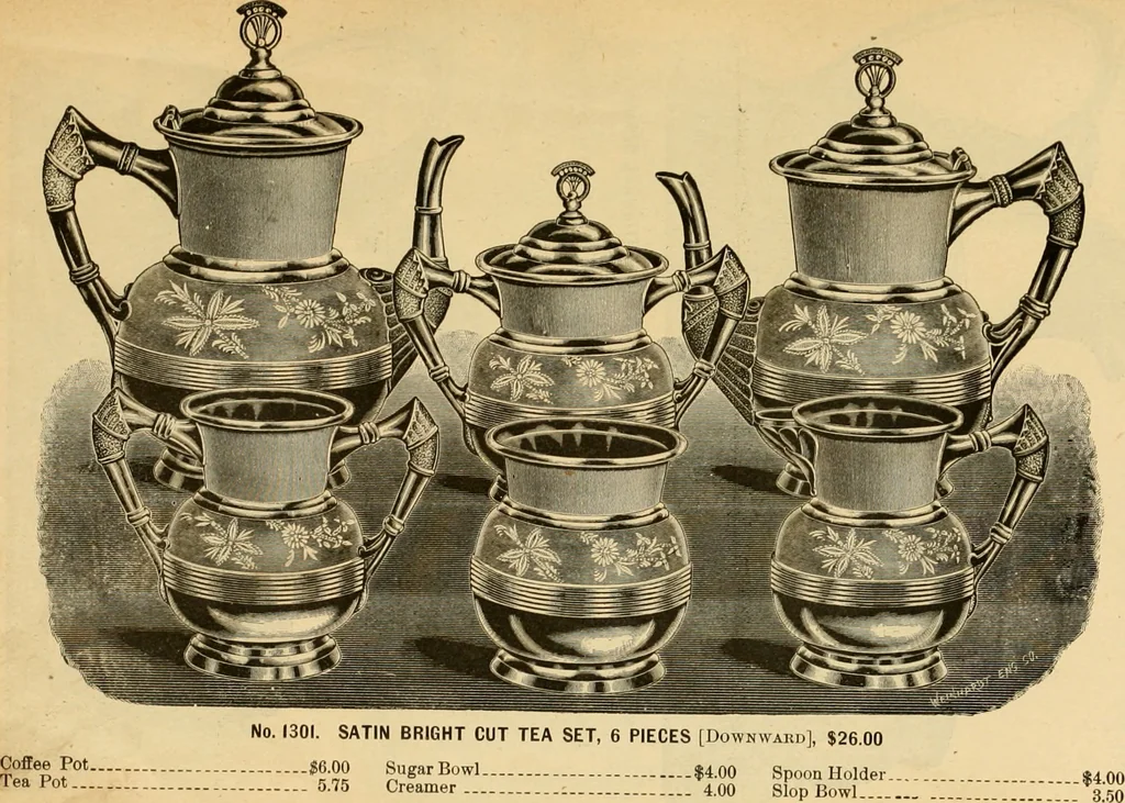 An illustration from 13th annual illustrated catalog, 1889 ... containing illustrations and prices of a few leading and staple styles of diamonds, watches, jewelry, silverware, clocks, canes, umbrellas, opera glasses, gold spectacles, eye glasses, etc., 1889, leaf 102