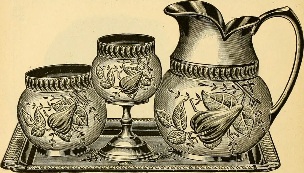 An illustration from 13th annual illustrated catalog, 1889 ... containing illustrations and prices of a few leading and staple styles of diamonds, watches, jewelry, silverware, clocks, canes, umbrellas, opera glasses, gold spectacles, eye glasses, etc., 1889, leaf 103