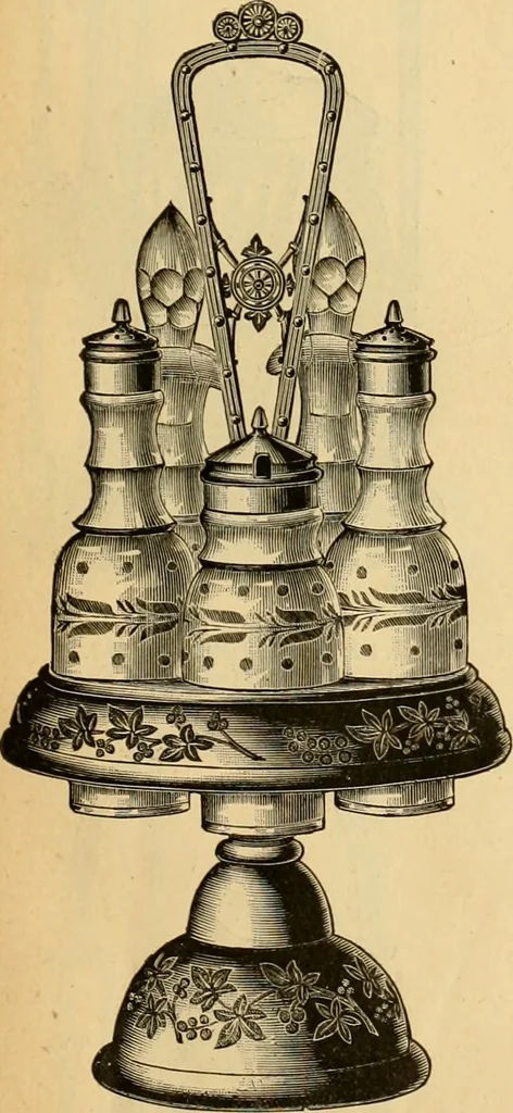An illustration from 13th annual illustrated catalog, 1889 ... containing illustrations and prices of a few leading and staple styles of diamonds, watches, jewelry, silverware, clocks, canes, umbrellas, opera glasses, gold spectacles, eye glasses, etc., 1889, leaf 104