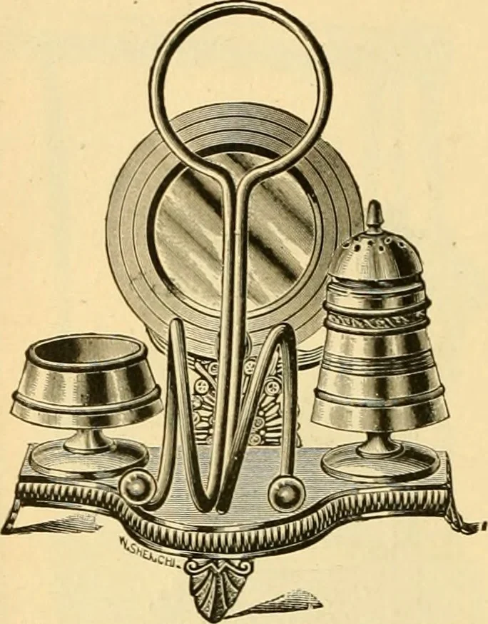 An illustration from 13th annual illustrated catalog, 1889 ... containing illustrations and prices of a few leading and staple styles of diamonds, watches, jewelry, silverware, clocks, canes, umbrellas, opera glasses, gold spectacles, eye glasses, etc., 1889, leaf 107