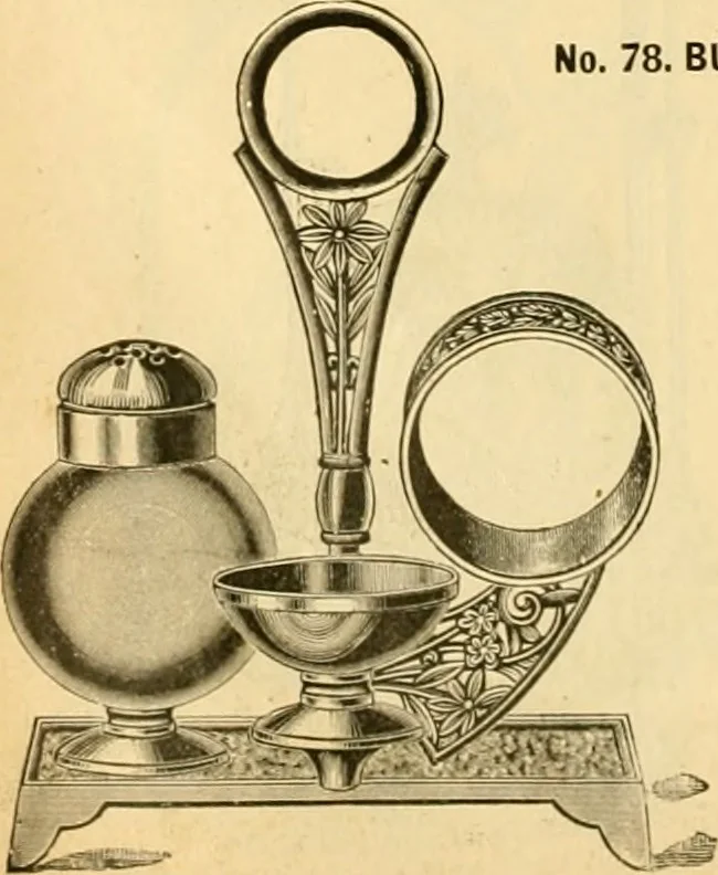An illustration from 13th annual illustrated catalog, 1889 ... containing illustrations and prices of a few leading and staple styles of diamonds, watches, jewelry, silverware, clocks, canes, umbrellas, opera glasses, gold spectacles, eye glasses, etc., 1889, leaf 107