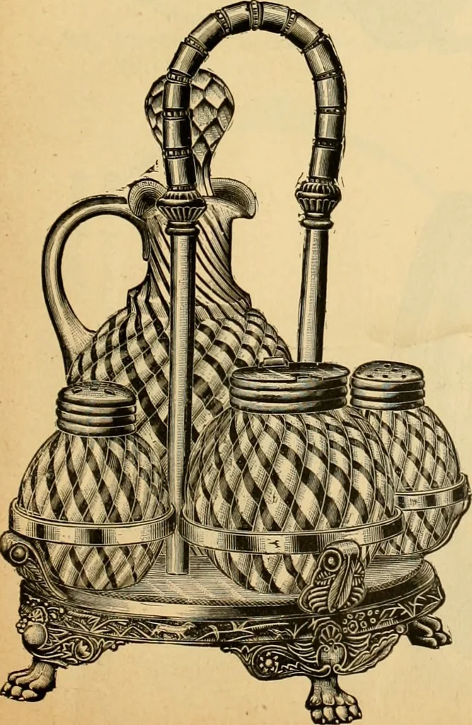 An illustration from 13th annual illustrated catalog, 1889 ... containing illustrations and prices of a few leading and staple styles of diamonds, watches, jewelry, silverware, clocks, canes, umbrellas, opera glasses, gold spectacles, eye glasses, etc., 1889, leaf 110