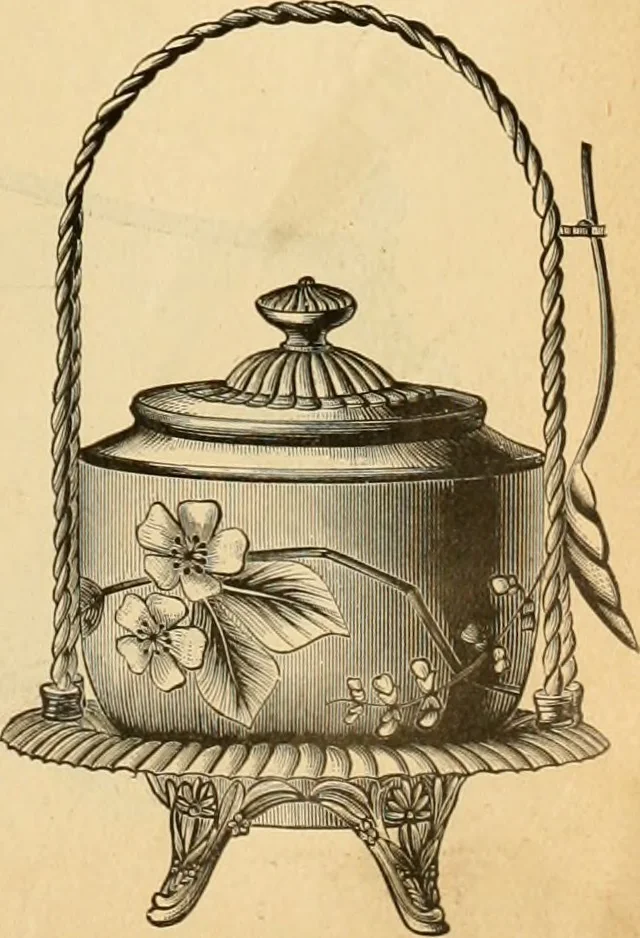An illustration from 13th annual illustrated catalog, 1889 ... containing illustrations and prices of a few leading and staple styles of diamonds, watches, jewelry, silverware, clocks, canes, umbrellas, opera glasses, gold spectacles, eye glasses, etc., 1889, leaf 112