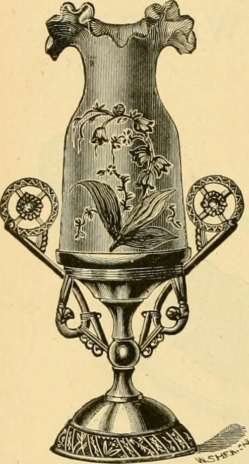 An illustration from 13th annual illustrated catalog, 1889 ... containing illustrations and prices of a few leading and staple styles of diamonds, watches, jewelry, silverware, clocks, canes, umbrellas, opera glasses, gold spectacles, eye glasses, etc., 1889, leaf 115