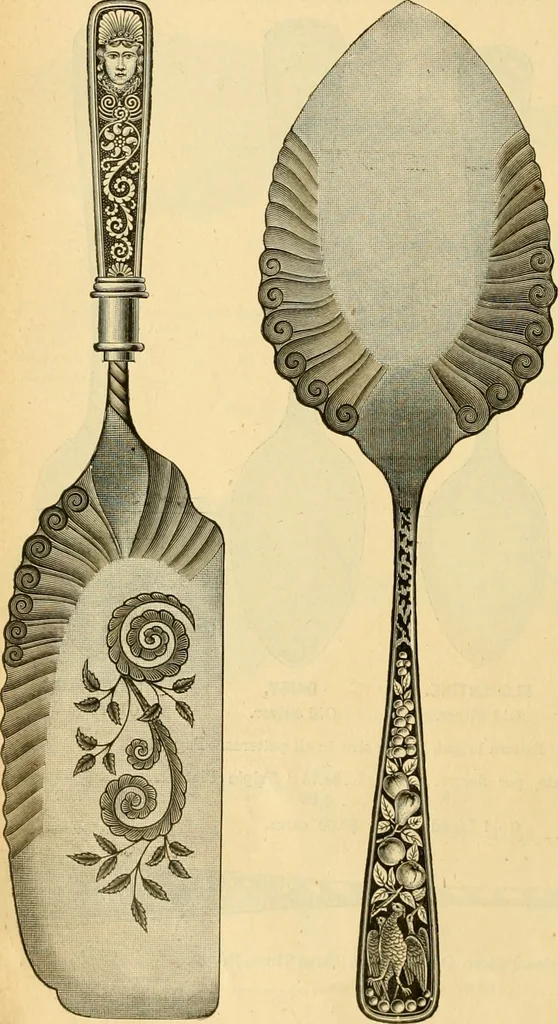 An illustration from 13th annual illustrated catalog, 1889 ... containing illustrations and prices of a few leading and staple styles of diamonds, watches, jewelry, silverware, clocks, canes, umbrellas, opera glasses, gold spectacles, eye glasses, etc., 1889, leaf 125