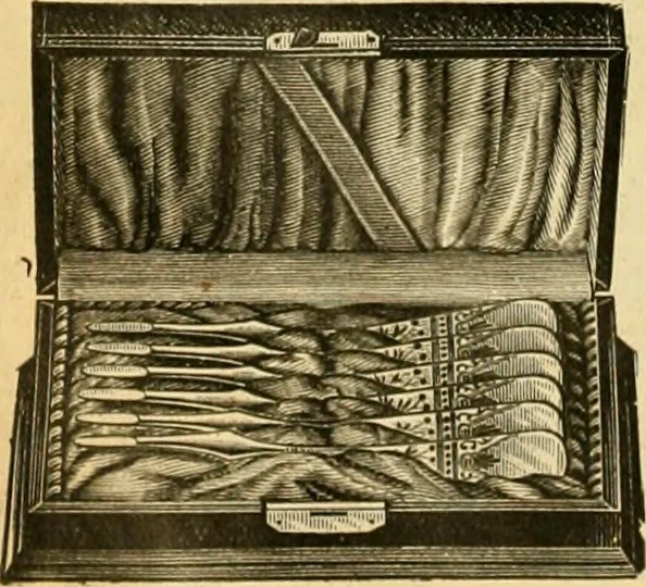 An illustration from 13th annual illustrated catalog, 1889 ... containing illustrations and prices of a few leading and staple styles of diamonds, watches, jewelry, silverware, clocks, canes, umbrellas, opera glasses, gold spectacles, eye glasses, etc., 1889, leaf 131
