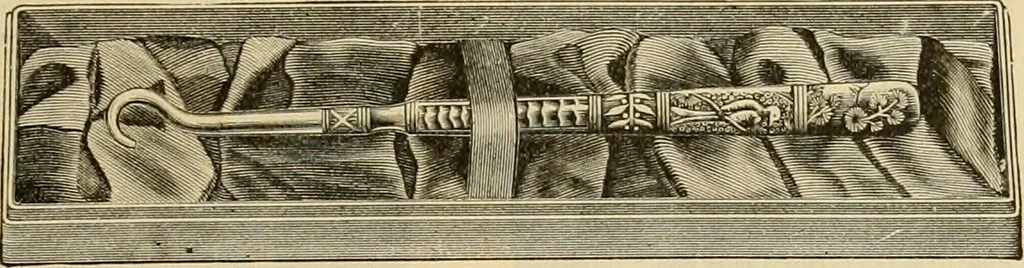 An illustration from 13th annual illustrated catalog, 1889 ... containing illustrations and prices of a few leading and staple styles of diamonds, watches, jewelry, silverware, clocks, canes, umbrellas, opera glasses, gold spectacles, eye glasses, etc., 1889, leaf 136