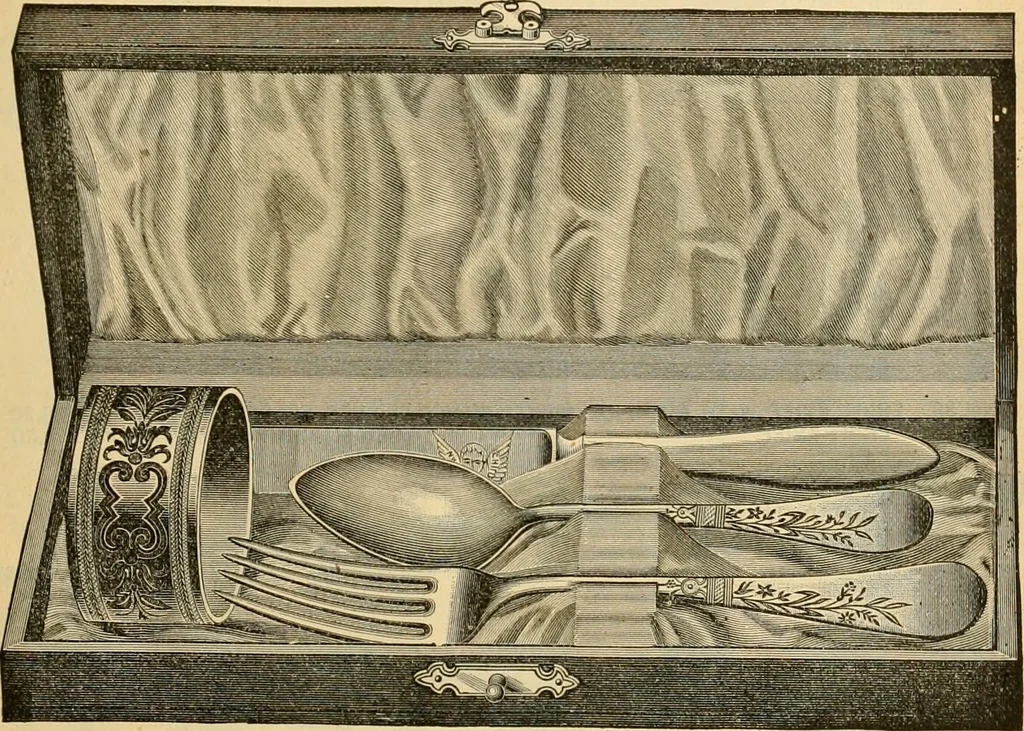 An illustration from 13th annual illustrated catalog, 1889 ... containing illustrations and prices of a few leading and staple styles of diamonds, watches, jewelry, silverware, clocks, canes, umbrellas, opera glasses, gold spectacles, eye glasses, etc., 1889, leaf 138