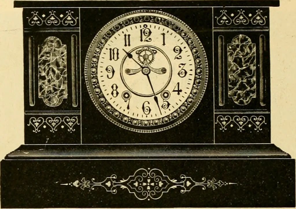 An illustration from 13th annual illustrated catalog, 1889 ... containing illustrations and prices of a few leading and staple styles of diamonds, watches, jewelry, silverware, clocks, canes, umbrellas, opera glasses, gold spectacles, eye glasses, etc., 1889, leaf 157