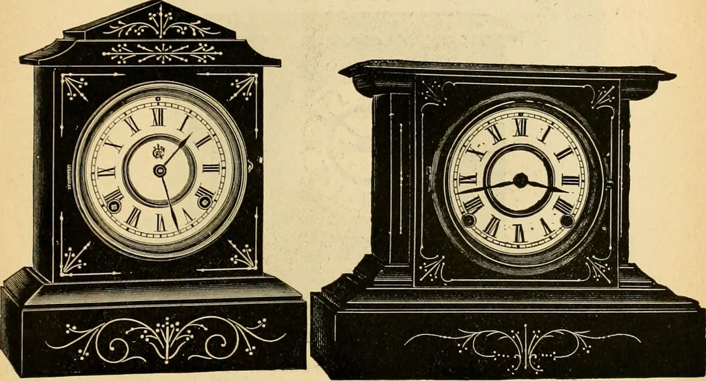 An illustration from 13th annual illustrated catalog, 1889 ... containing illustrations and prices of a few leading and staple styles of diamonds, watches, jewelry, silverware, clocks, canes, umbrellas, opera glasses, gold spectacles, eye glasses, etc., 1889, leaf 158