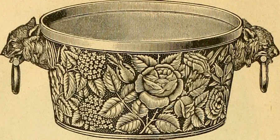 An illustration from 13th annual illustrated catalog, 1889 ... containing illustrations and prices of a few leading and staple styles of diamonds, watches, jewelry, silverware, clocks, canes, umbrellas, opera glasses, gold spectacles, eye glasses, etc., 1889, leaf 17