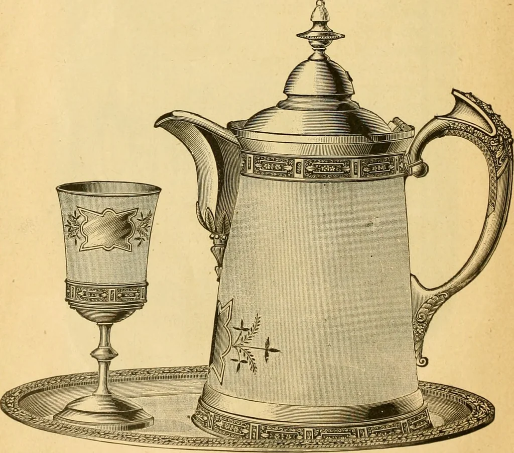 An illustration from 13th annual illustrated catalog, 1889 ... containing illustrations and prices of a few leading and staple styles of diamonds, watches, jewelry, silverware, clocks, canes, umbrellas, opera glasses, gold spectacles, eye glasses, etc., 1889, leaf 17