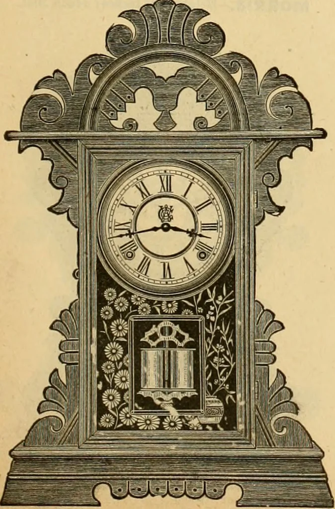 An illustration from 13th annual illustrated catalog, 1889 ... containing illustrations and prices of a few leading and staple styles of diamonds, watches, jewelry, silverware, clocks, canes, umbrellas, opera glasses, gold spectacles, eye glasses, etc., 1889, leaf 184