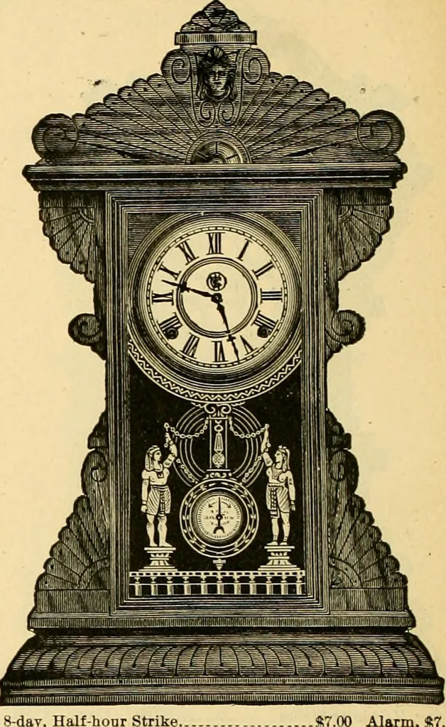 An illustration from 13th annual illustrated catalog, 1889 ... containing illustrations and prices of a few leading and staple styles of diamonds, watches, jewelry, silverware, clocks, canes, umbrellas, opera glasses, gold spectacles, eye glasses, etc., 1889, leaf 185