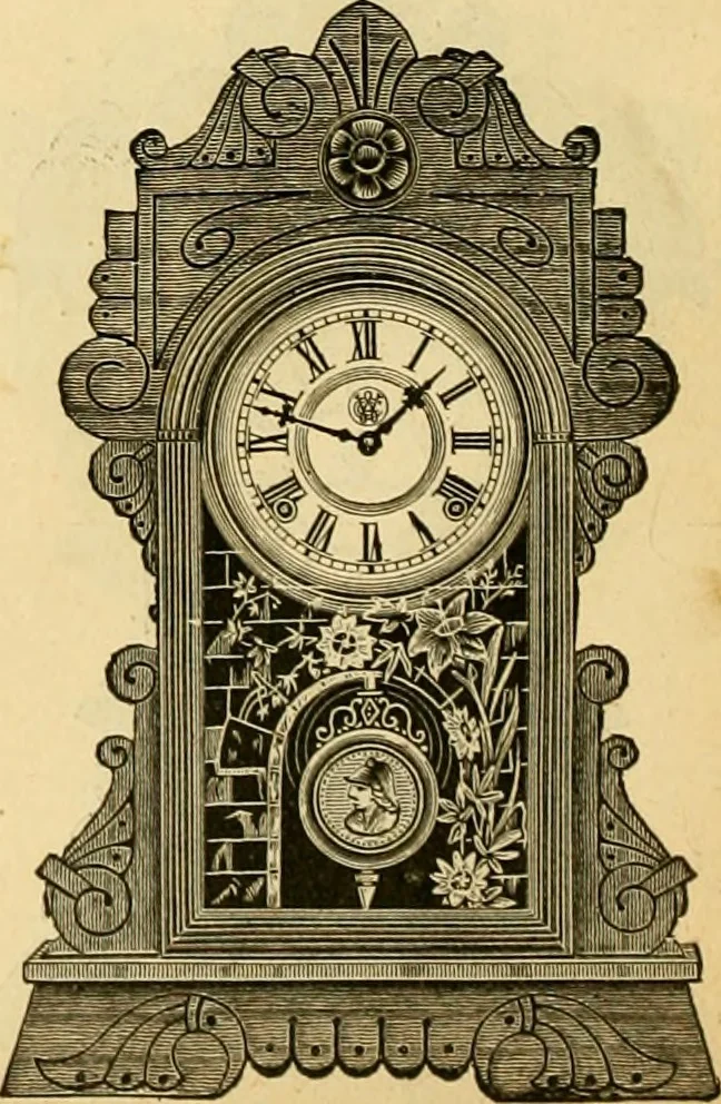 An illustration from 13th annual illustrated catalog, 1889 ... containing illustrations and prices of a few leading and staple styles of diamonds, watches, jewelry, silverware, clocks, canes, umbrellas, opera glasses, gold spectacles, eye glasses, etc., 1889, leaf 185
