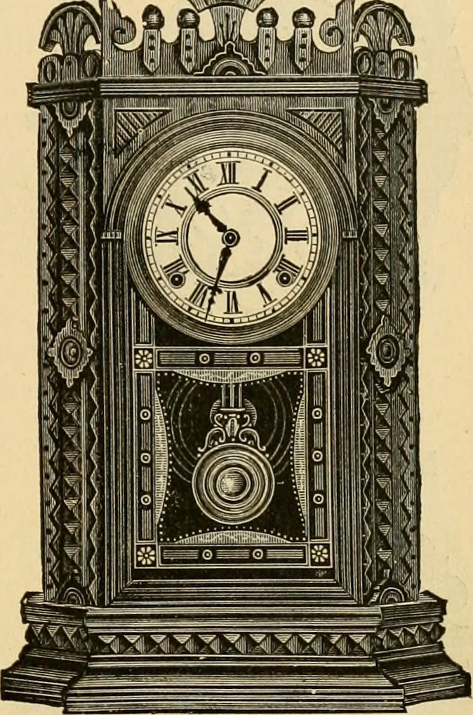 An illustration from 13th annual illustrated catalog, 1889 ... containing illustrations and prices of a few leading and staple styles of diamonds, watches, jewelry, silverware, clocks, canes, umbrellas, opera glasses, gold spectacles, eye glasses, etc., 1889, leaf 186