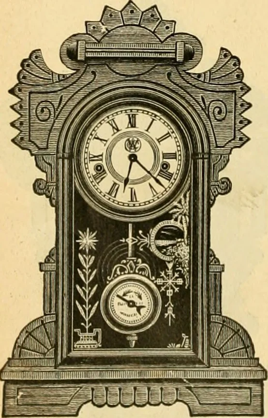 An illustration from 13th annual illustrated catalog, 1889 ... containing illustrations and prices of a few leading and staple styles of diamonds, watches, jewelry, silverware, clocks, canes, umbrellas, opera glasses, gold spectacles, eye glasses, etc., 1889, leaf 197